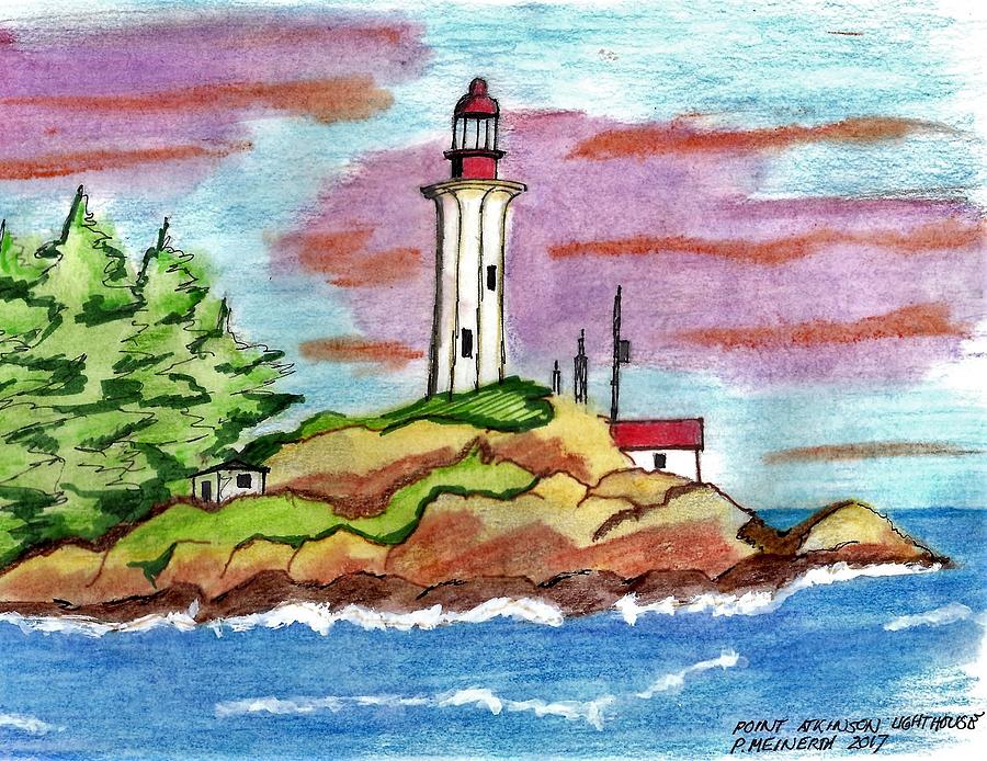 Atkinson Point Lighthouse Drawing by Paul Meinerth