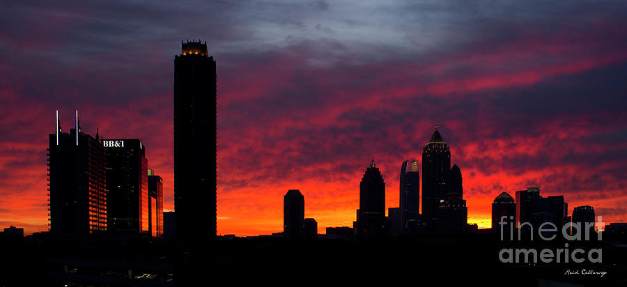 Atlanta Ablaze Midtown Atlanta Sunrise Art Photograph by Reid Callaway