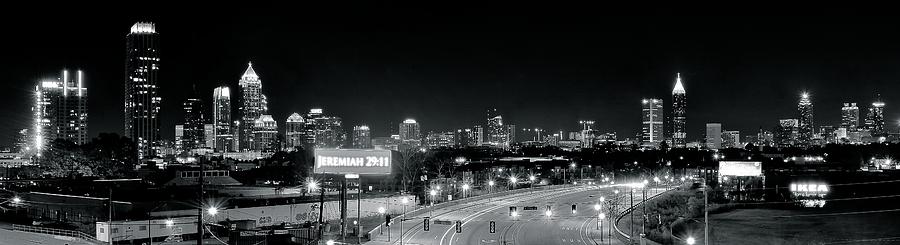 Atlanta Black and White Panorama Photograph by Frozen in Time Fine Art Photography