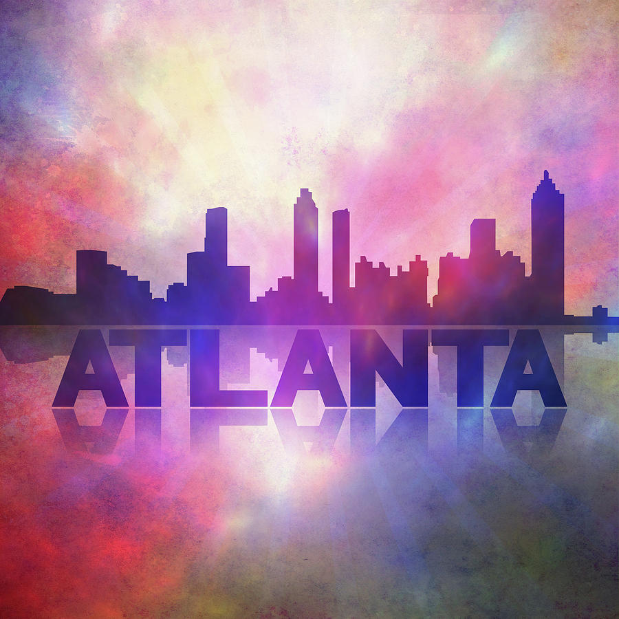 Atlanta city skyline Painting by Lilia S