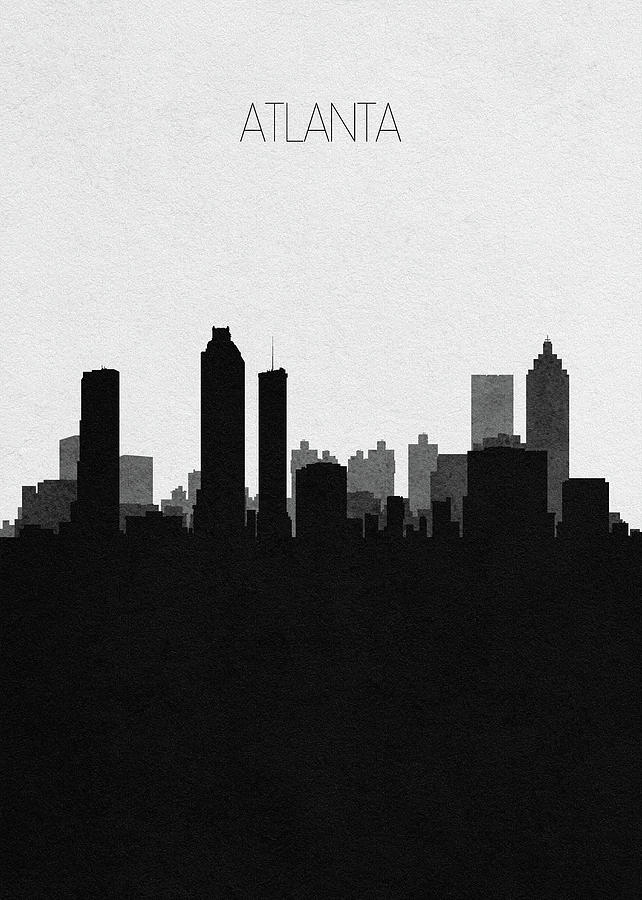 Atlanta Digital Art - Atlanta Cityscape Art by Inspirowl Design