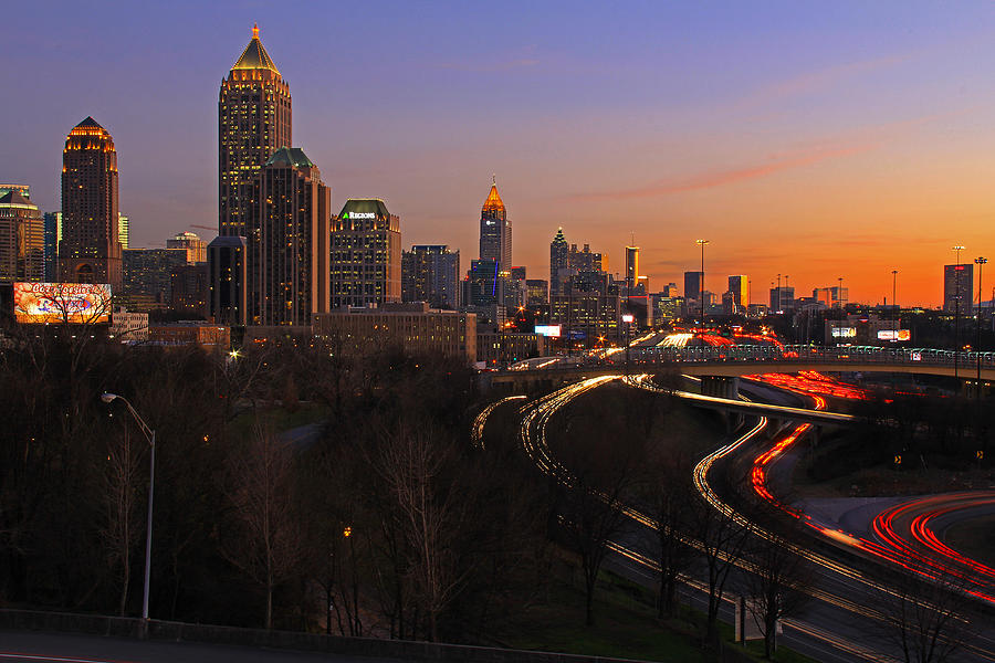 Atlanta - Downtown @ Sunset 2 Photograph by Richard Krebs