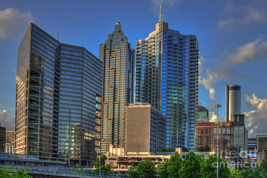 Atlanta Downtown Skyline Reflections Photograph by Reid Callaway