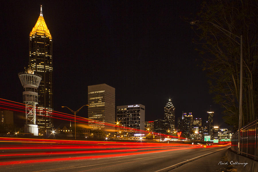 Car Photograph - Atlanta GA Drive By Shooting Atlanta Night Architectural Art by Reid Callaway