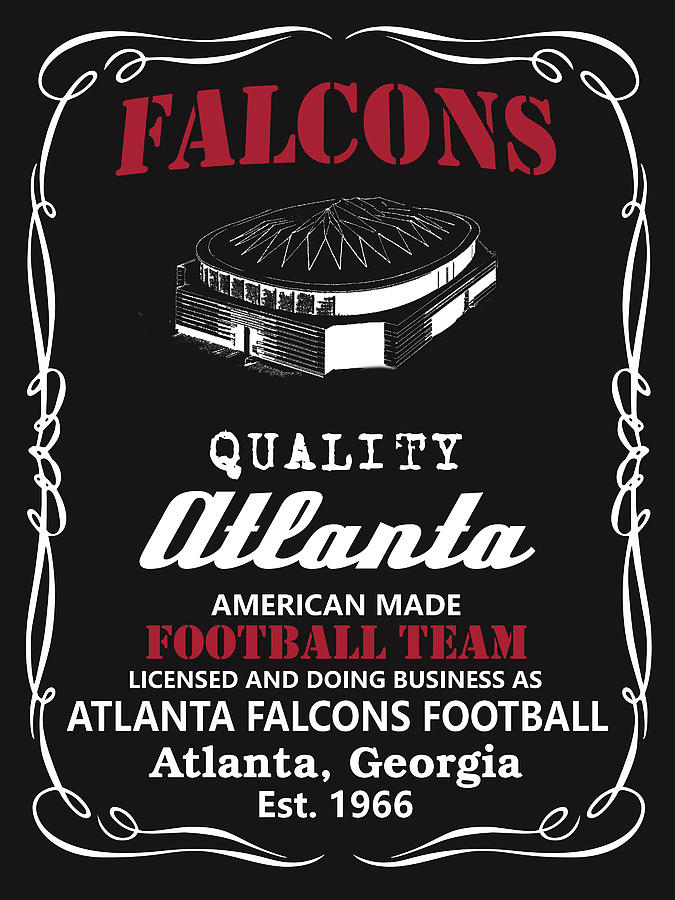 Atlanta Falcons Spiral Notebook by Joe Hamilton - Fine Art America