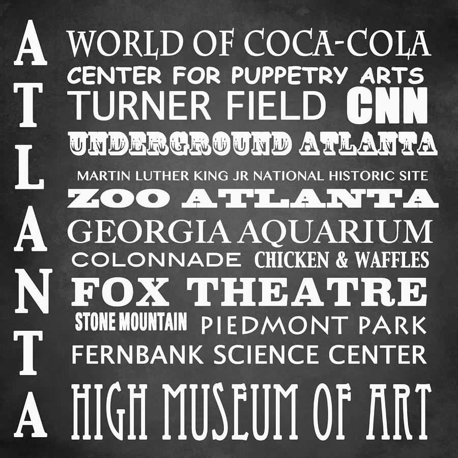 Atlanta Famous Landmarks Digital Art by Patricia Lintner