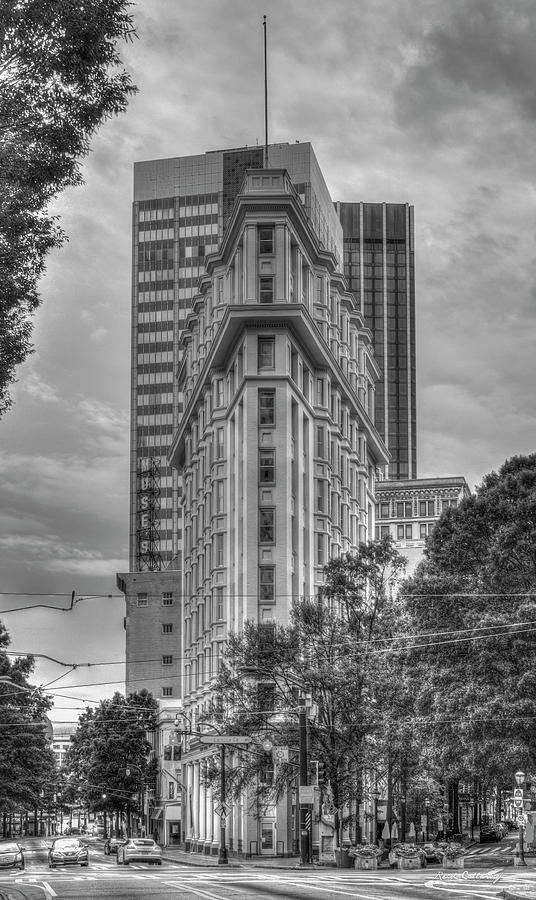 Atlanta GA The English-American Building B W Atlanta Flatiron Architecture Art Photograph by Reid Callaway