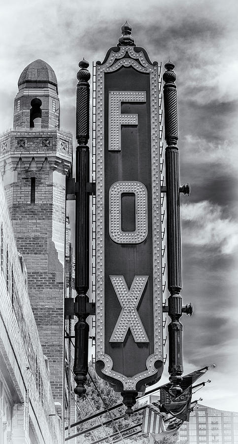 Atlanta Photograph - Atlanta - Fox Theatre Sign #1 by Stephen Stookey