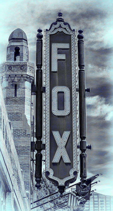 Atlanta Photograph - Atlanta - Fox Theatre Sign #3 by Stephen Stookey