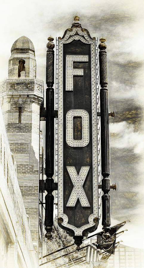 Atlanta Photograph - Atlanta - Fox Theatre Sign #8 by Stephen Stookey