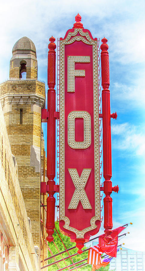 Atlanta Photograph - Atlanta - Fox Theatre Sign #9 by Stephen Stookey