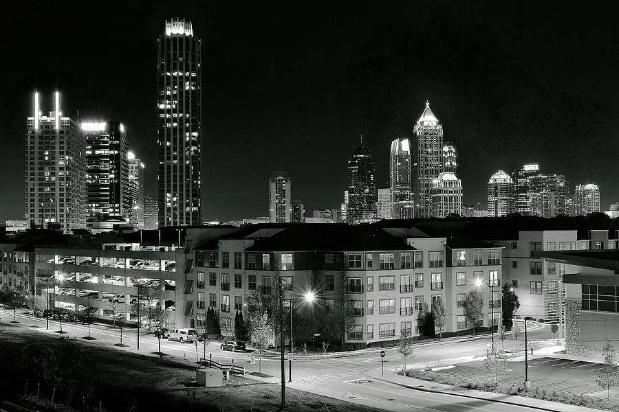 Atlanta from Above in Black and White Photograph by Frozen in Time Fine Art Photography