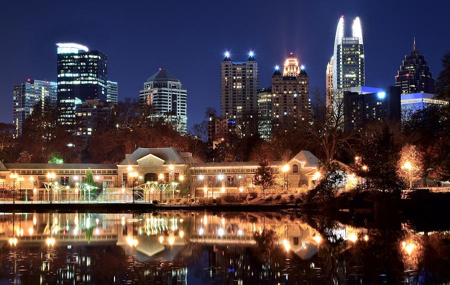 Atlanta Photograph - Atlanta from Piedmont Park 2 by Frozen in Time Fine Art Photography