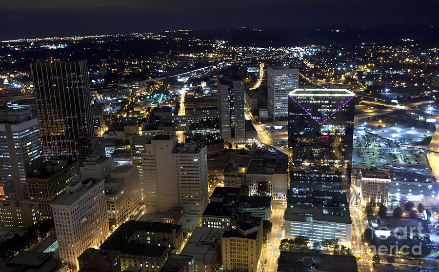 Atlanta Georgia at night Photograph by Anthony Totah