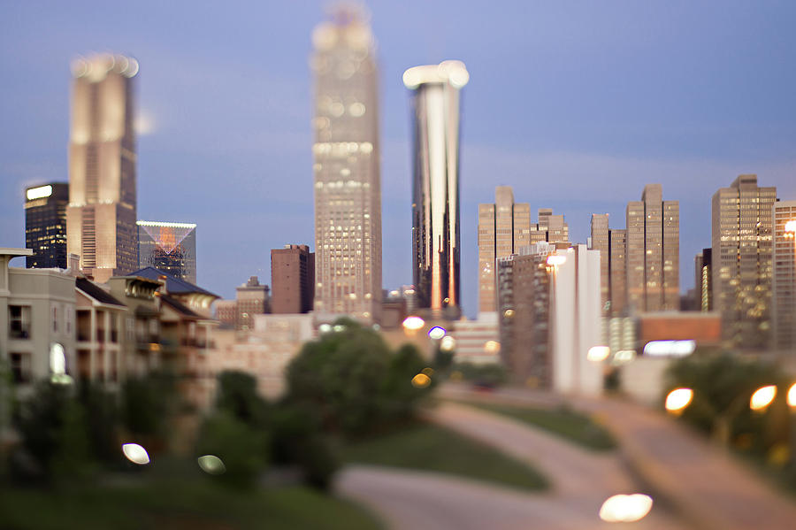 Atlanta Georgia City Skyline Early Morning With Tilt Effect Photograph by Alex Grichenko