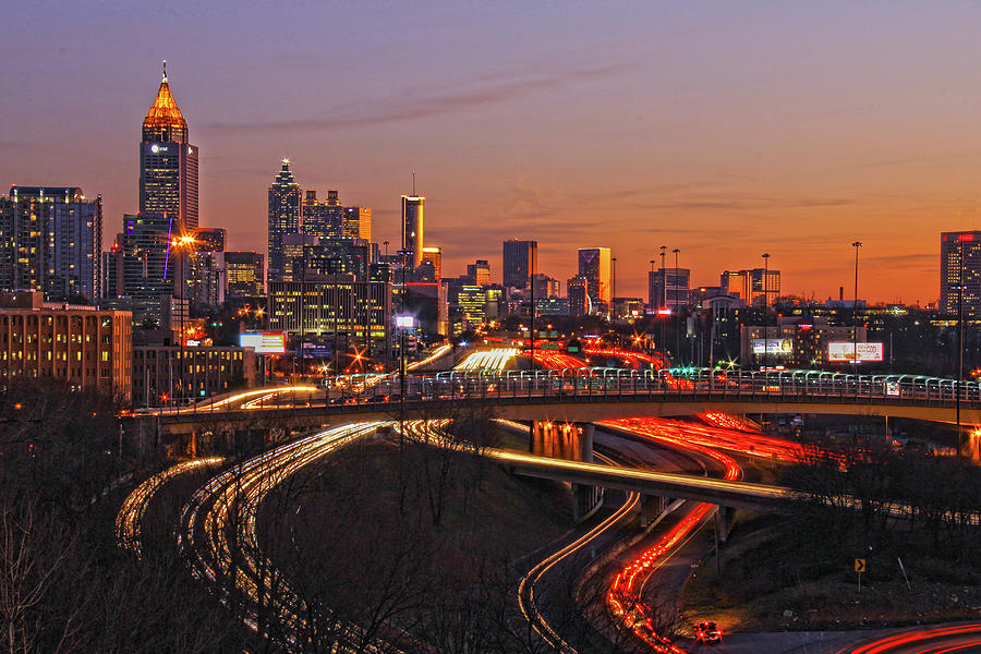 Atlanta, Georgia - Downtown @ Sunset 3 Photograph by Richard Krebs