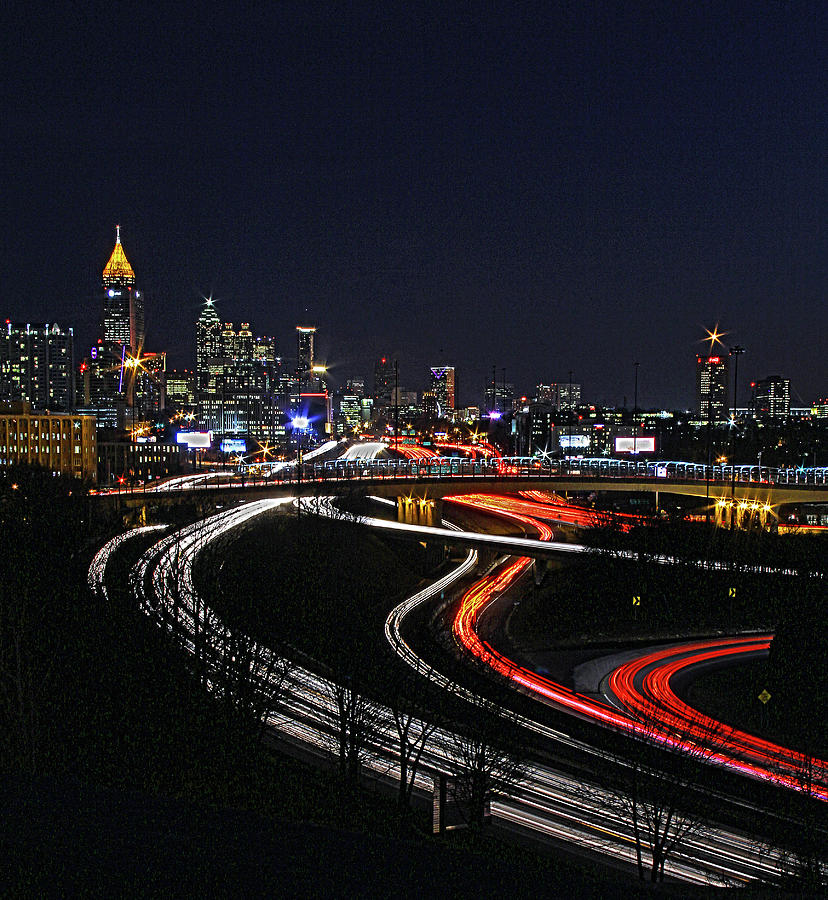 Atlanta, Georgia - Downtown Night Shot 3 Photograph by Richard Krebs