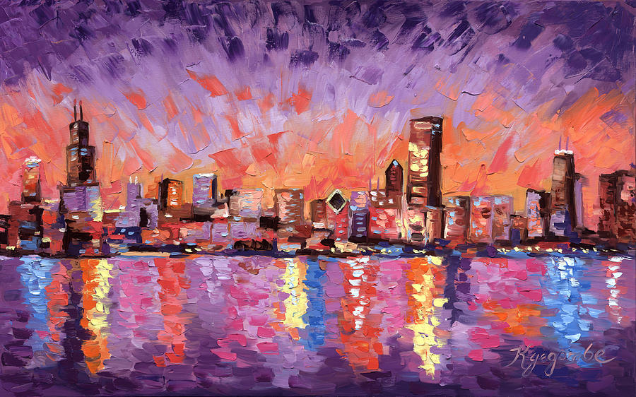 Atlanta Georgia Skyline 01 Painting by Paul Kyegombe - Fine Art America