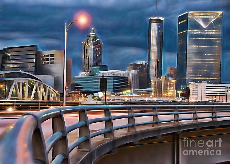 Atlanta Georgia Skyline Mixed Media by Marvin Blaine