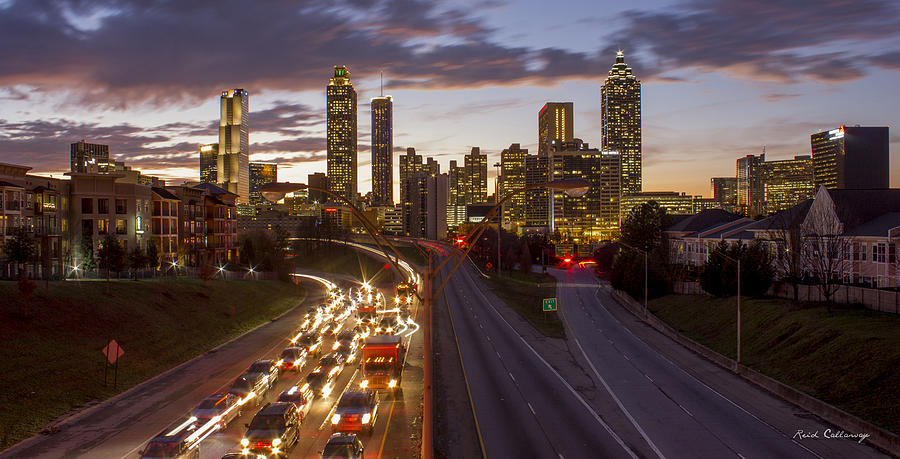 Atlanta Going Home Downtown Skyline Art Photograph by Reid Callaway ...