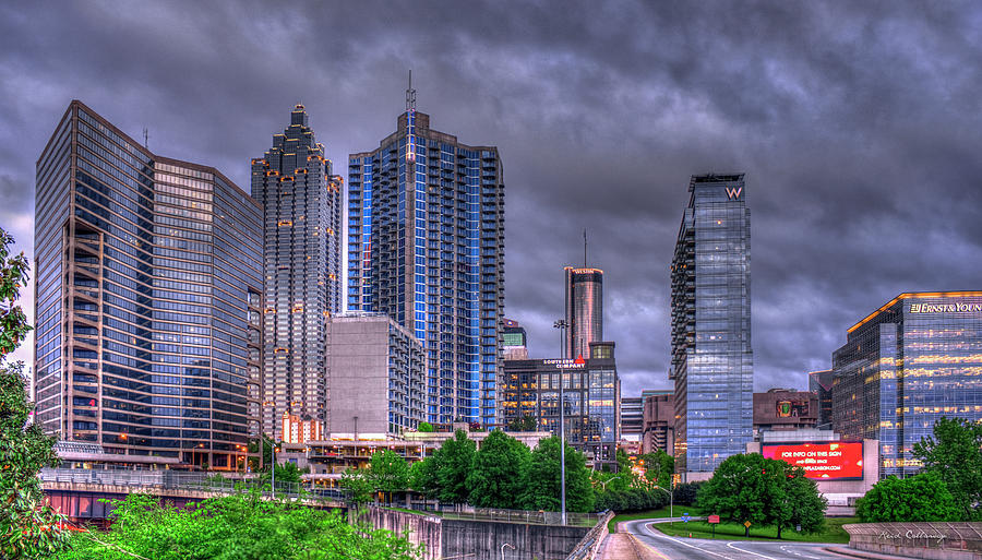 Atlanta Let It Rain Atlanta Cityscape Art Photograph by Reid Callaway