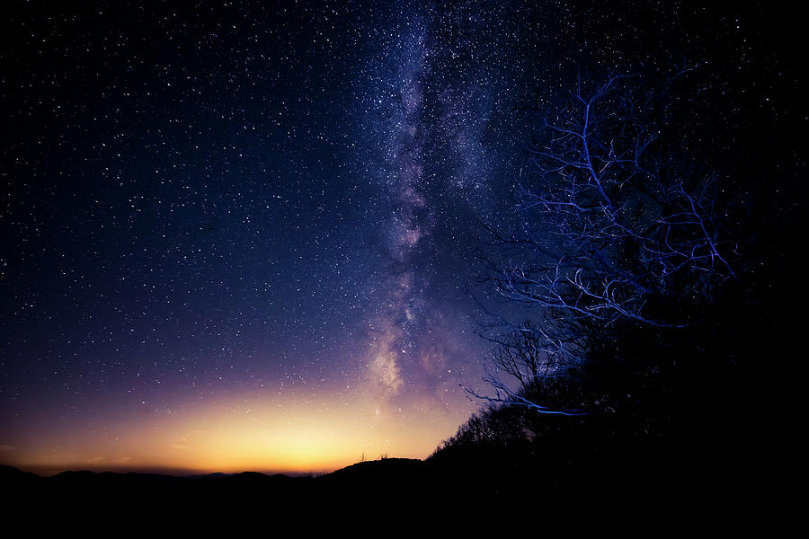 Atlanta Lights Under The Milky Way Photograph