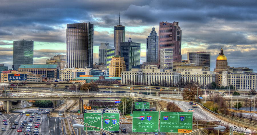 Atlanta Moving On Skyline Cityscape Art Photograph by Reid Callaway