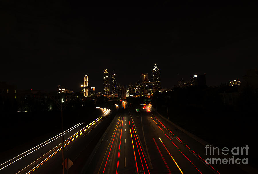 Atlanta Night Trails Photograph by David Bearden