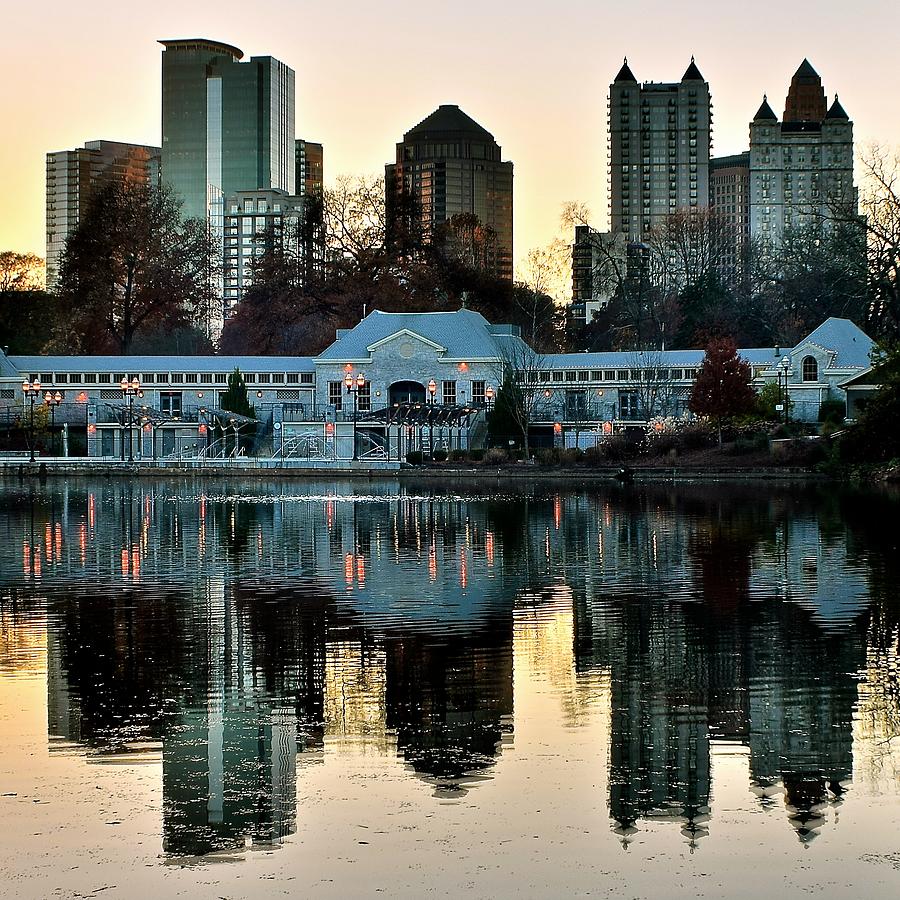 Atlanta Photograph - Atlanta over Piedmont Park by Frozen in Time Fine Art Photography