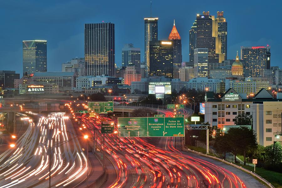 Atlanta Rush Hour Photograph by Frozen in Time Fine Art Photography