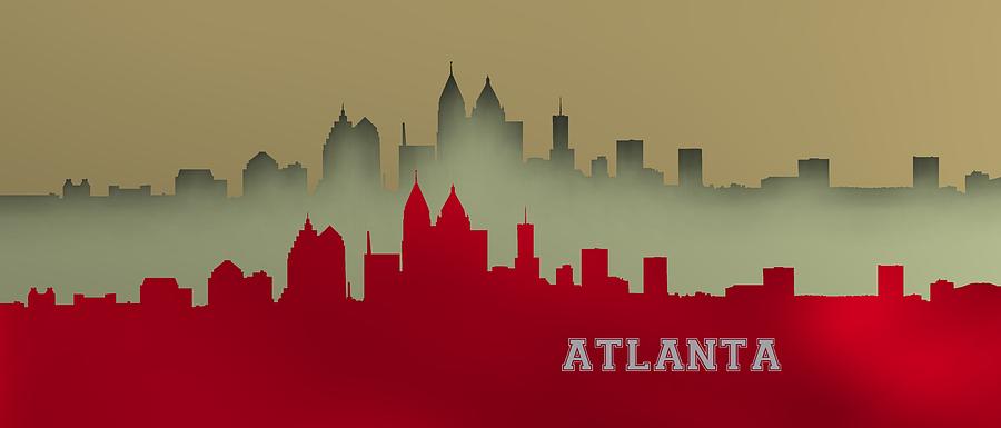Atlanta Digital Art - Atlanta skyline.7 by Alberto RuiZ