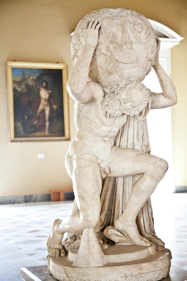 Atlante statue in Naples Museum, Italy Photograph by Paolo Modena