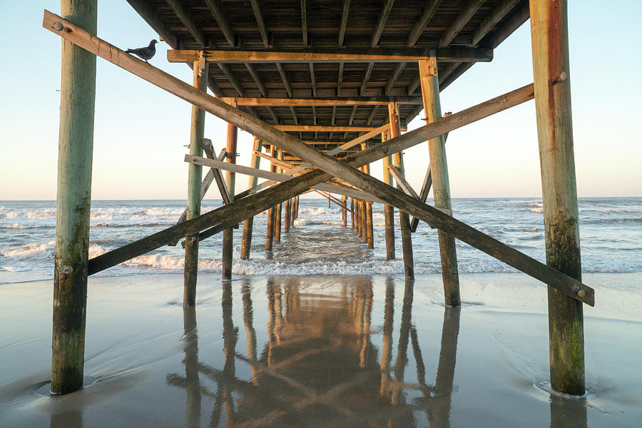 Landscape Digital Art - Atlantic Beach NC Pier by Arthur English Landscape Digital Art - Atlantic Beach NC Pier by Arthur English