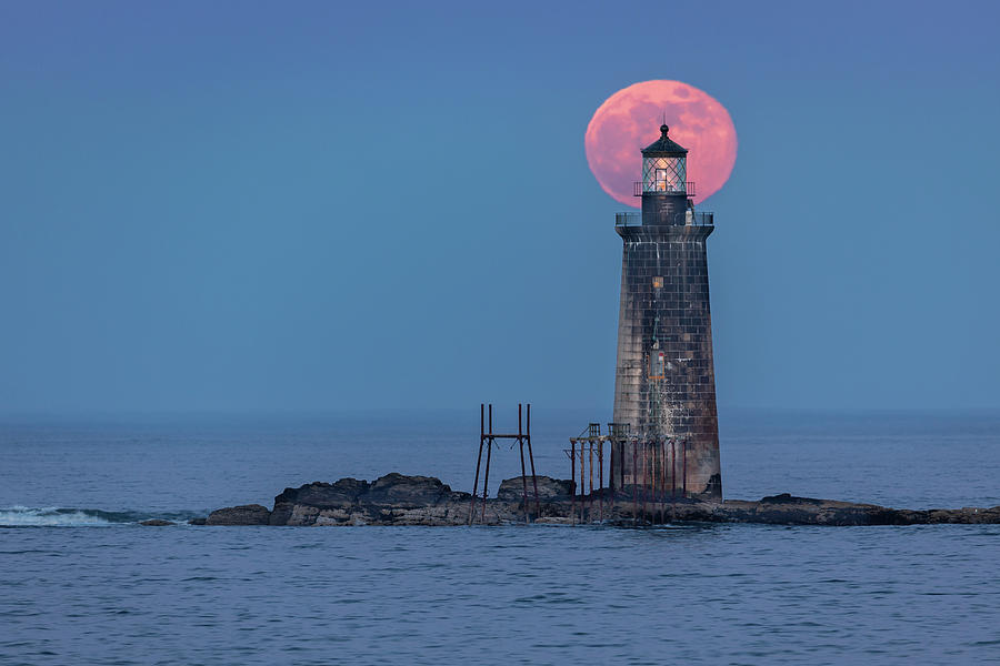 Atlantic Full Moon Photograph by Colin Chase