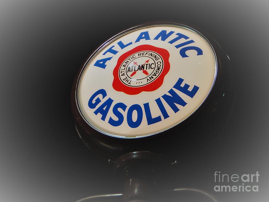 Atlantic Gasoline Gas Pump Sign Photograph by Barbie Corbett-Newmin