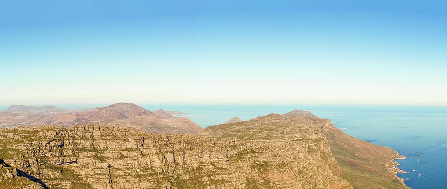 Mountain Photograph - Atlantic ocean coast line near Cape Town. by Marek Poplawski