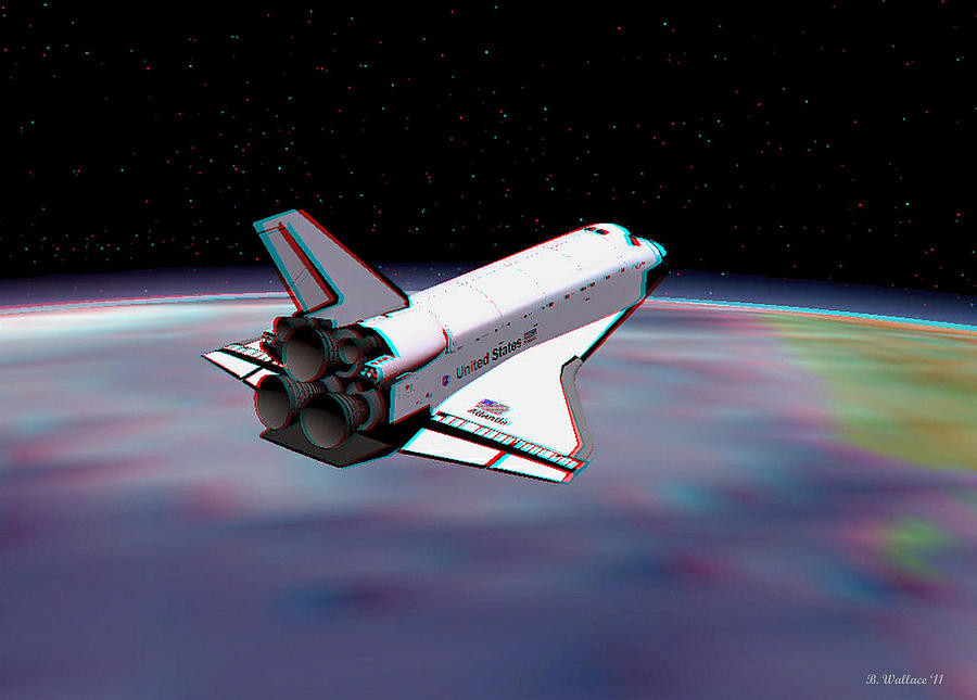 Atlantis 2 - Use Red-Cyan 3D glasses Photograph by Brian Wallace