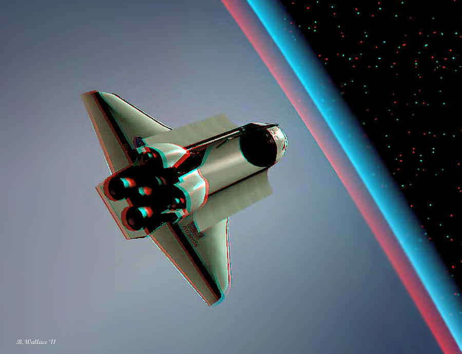 Atlantis 3 - Use Red-Cyan 3D glasses Photograph by Brian Wallace