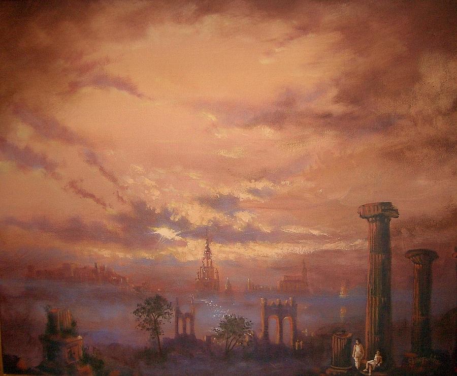 Atlantis Faded Glory Painting by Tom Shropshire - Pixels