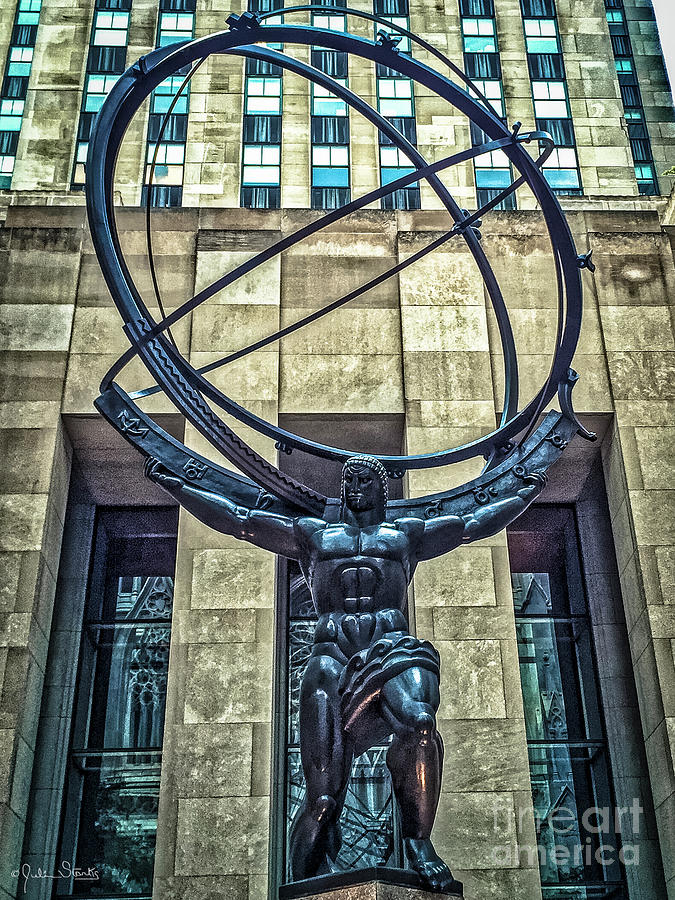 Atlas - Bronze Statue Photograph