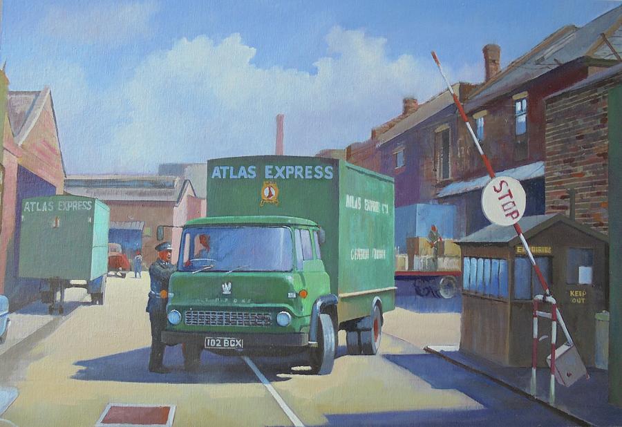 Atlas Express Bedford. Painting by Mike Jeffries