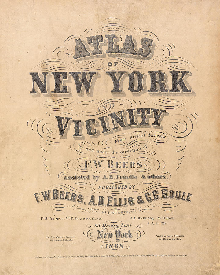 Atlas of New York Digital Art by Roy Pedersen - Fine Art America