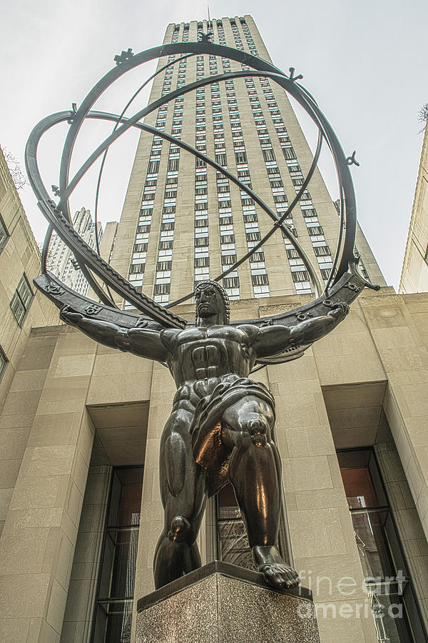 New York City Photograph - Atlas Rockefeller Center by Timothy Lowry