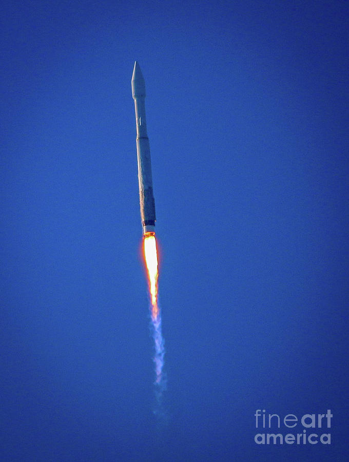 Atlas V Blue Sky Launch Photograph by Tom Claud