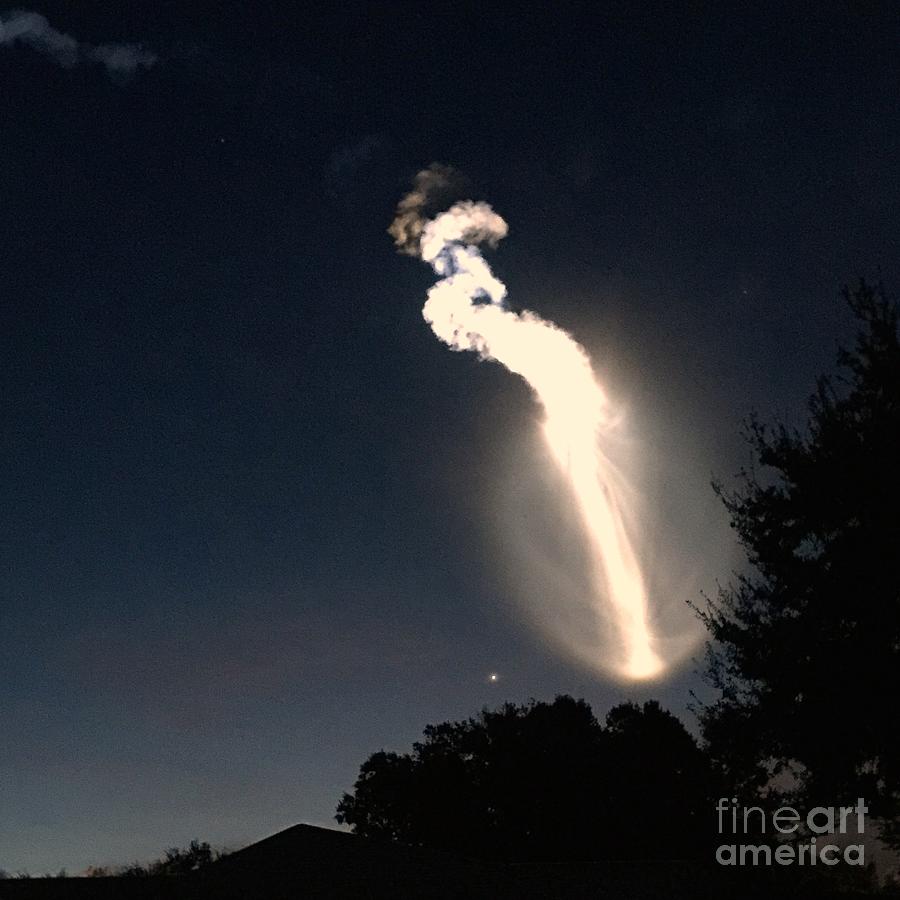 Space Photograph - Atlas V Launch Flare by AnnaJo Vahle