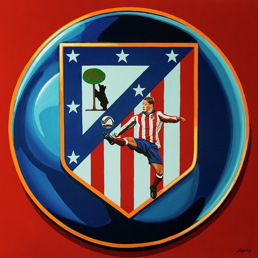 Atletico Madrid Painting Painting by Paul Meijering