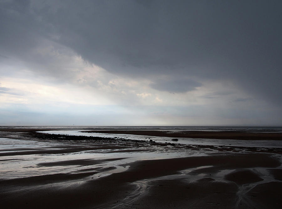 Atmosphere Summer Storm On A Beach In Northumbria England Photograph by ...