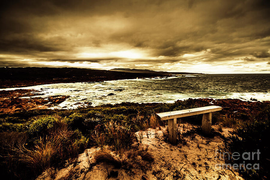 Atmospheric beach artwork Photograph by Jorgo Photography