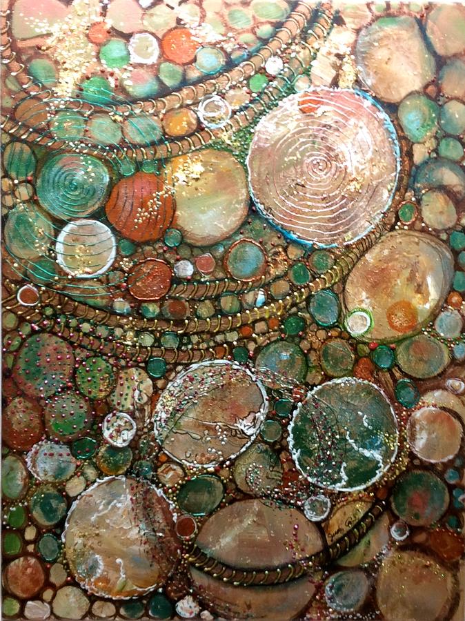 Atomic Pearls Painting by Judi Cain