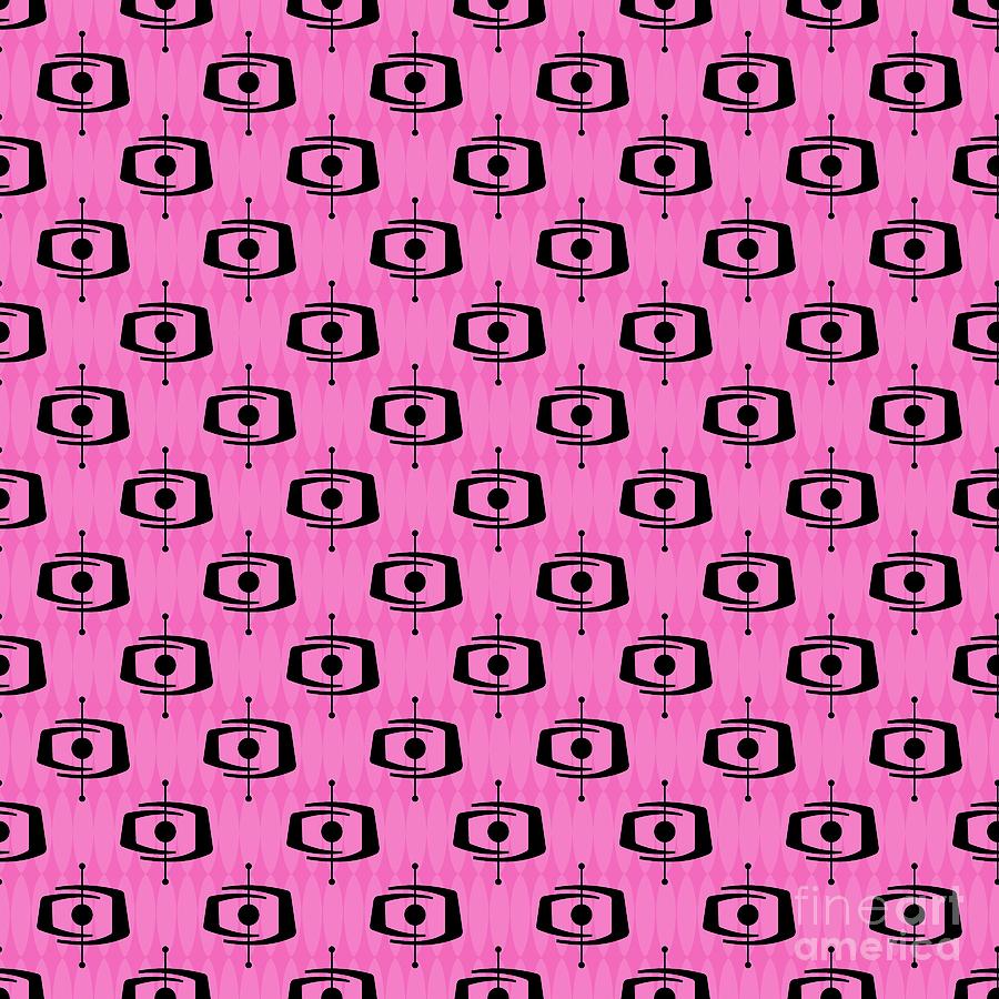 Atomic Shape 1 in Pink Digital Art by Donna Mibus